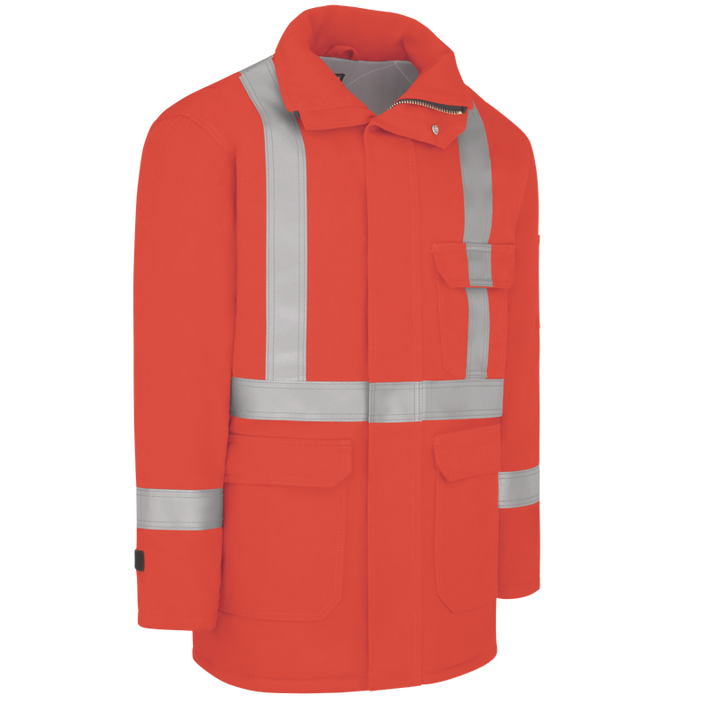 Men's Heavyweight FR Insulated Deluxe Parka with 2" Reflective Striping image number 2