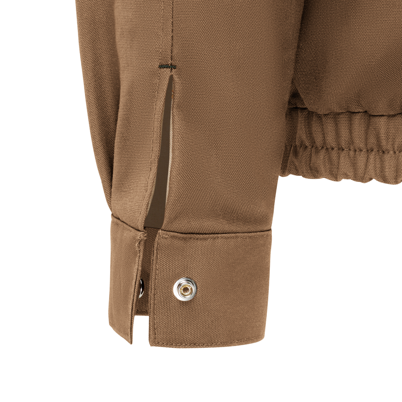 Men's Heavyweight FR Brown Duck Hooded Jacket image number 8