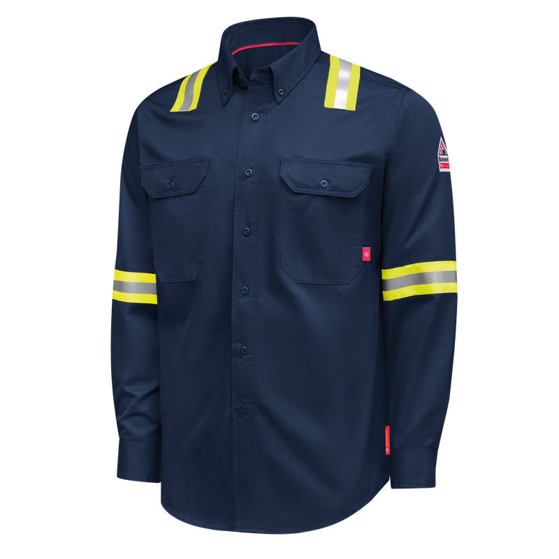 iQ Series Men&rsquo;s Enhanced-Vis Midweight Comfort Woven Shirt image number 3