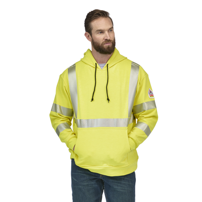 Men's Fleece FR Hi-Visibility Pullover Hooded Sweatshirt