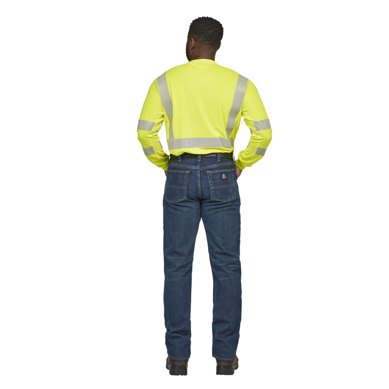Men's Lightweight FR Hi-Visibility Long Sleeve T-Shirt image number 3