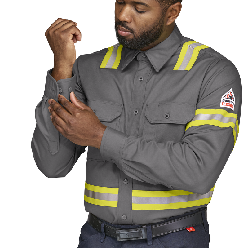 Men's Midweight FR Enhanced Visibility Uniform Shirt image number 7