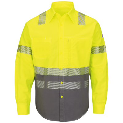 Men's Hi-Visibility Color-Block Uniform Shirt