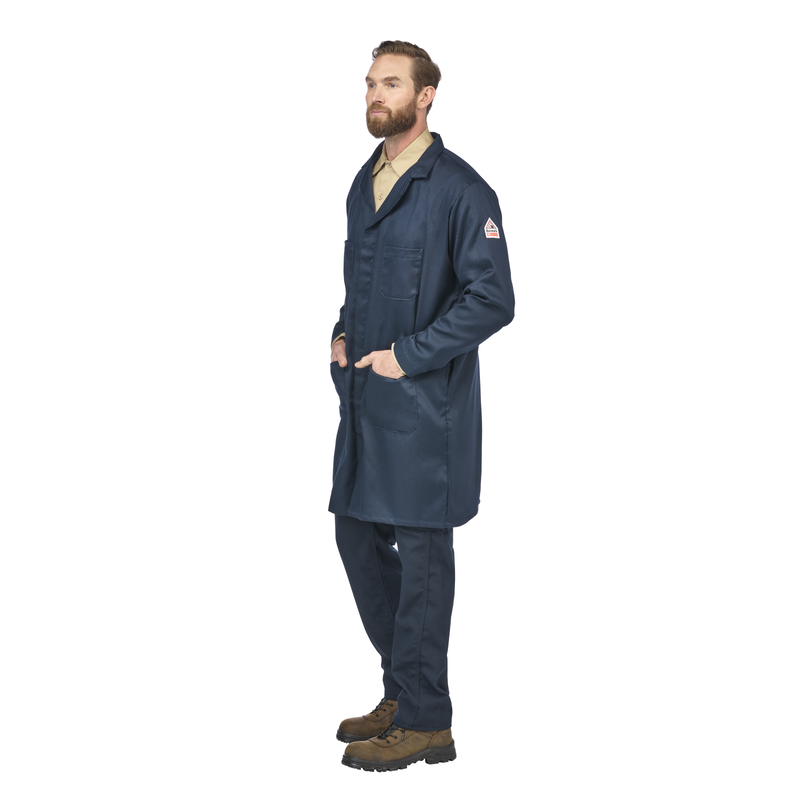 Men's Concealed Snap Front Lab Coat image number 4