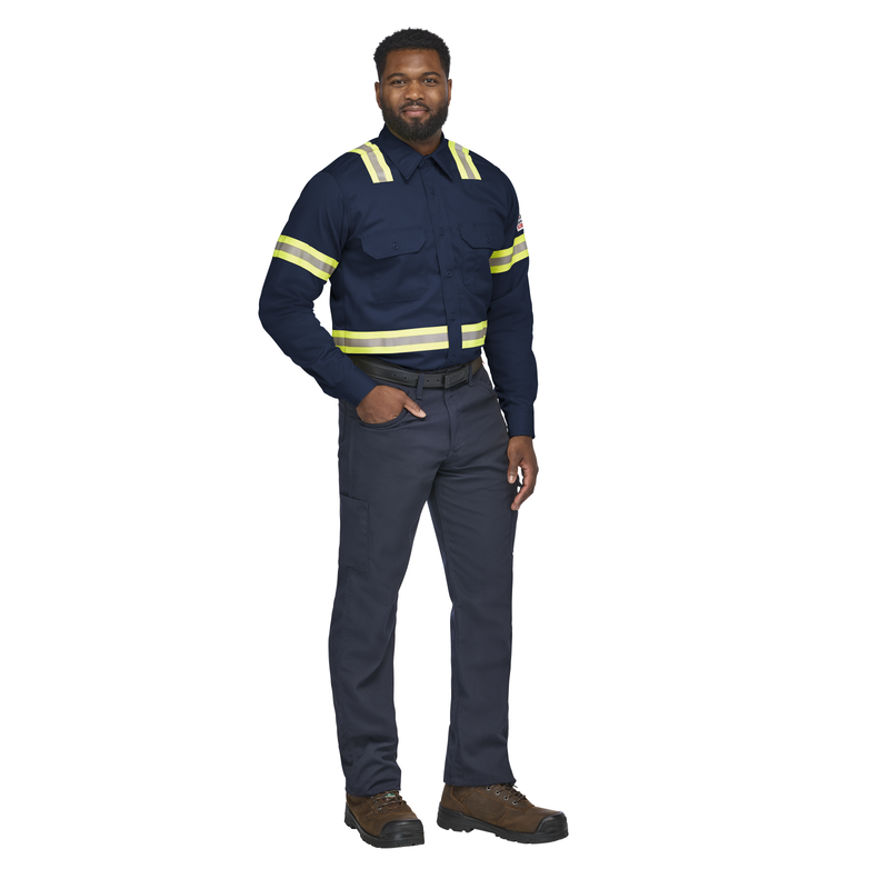Men's Midweight FR Enhanced Visibility Uniform Shirt image number 5