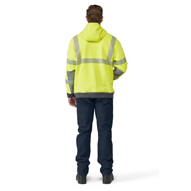Men's Hi-Visibility Color Block Pullover Fleece Sweatshirt image number 3