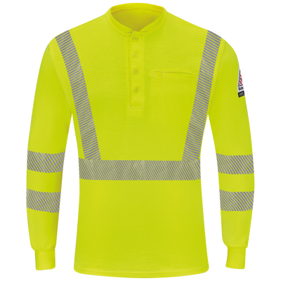 Men's Hi-Visibility Lightweight Long Sleeve Henley