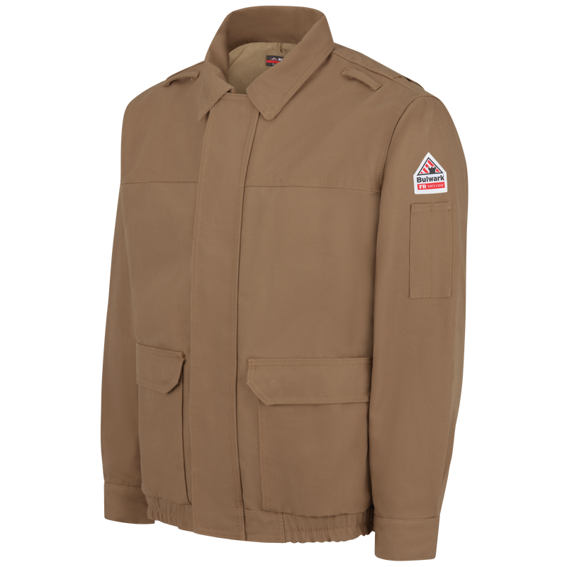Brown Duck Lined Bomber Jacket image number 3