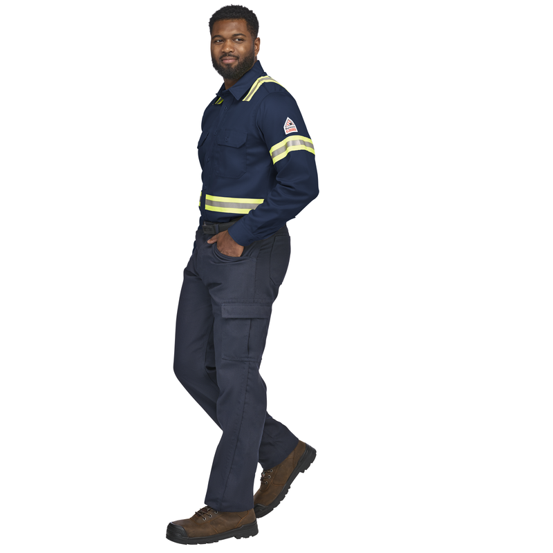 Men's Midweight FR Enhanced Visibility Uniform Shirt image number 4