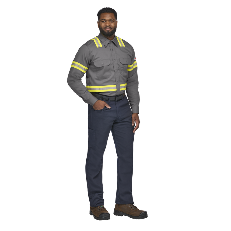 Men's Midweight FR Enhanced Visibility Uniform Shirt image number 5