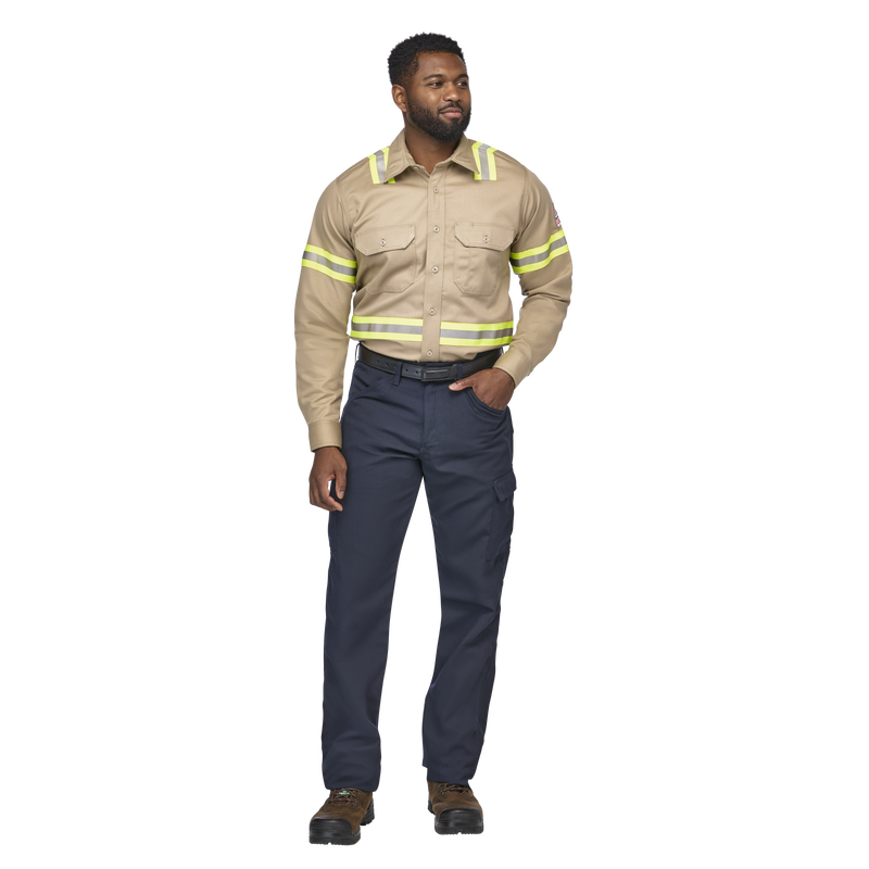 Men's Midweight FR Enhanced Visibility Uniform Shirt image number 2