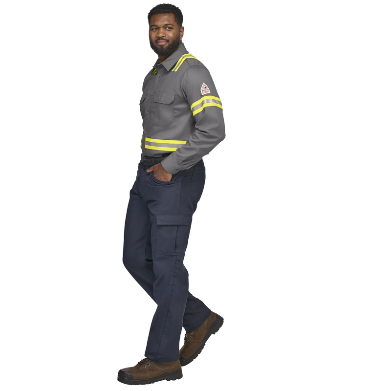 Men's Midweight FR Enhanced Visibility Uniform Shirt image number 4