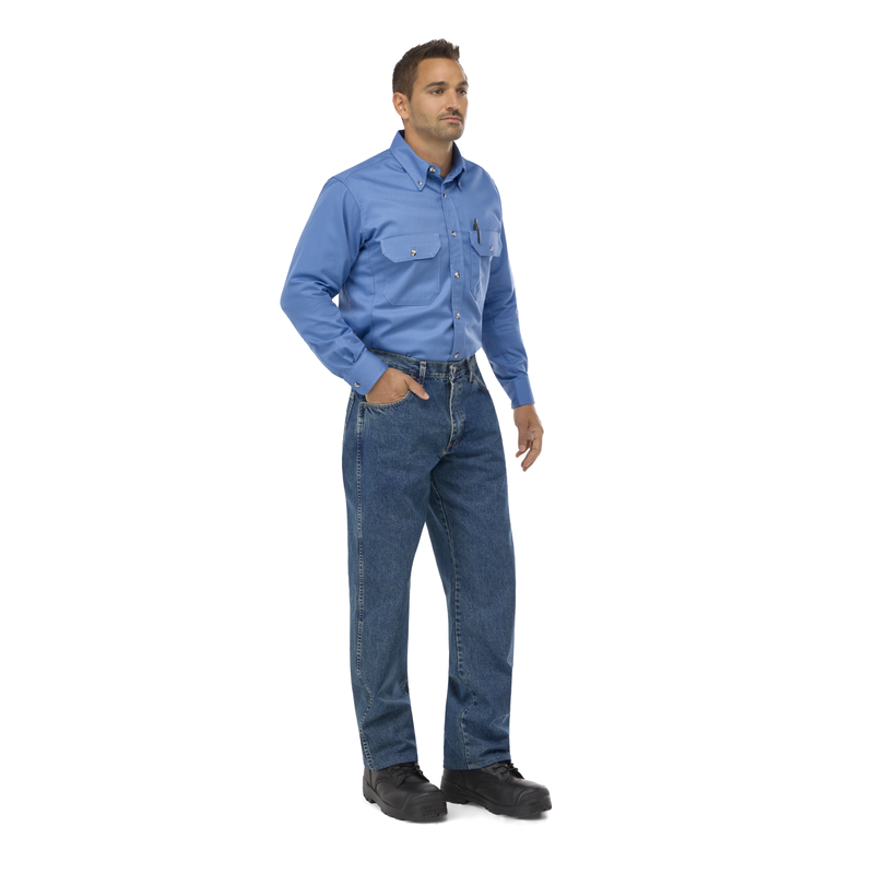 Men's Loose FR Stonewashed Jean image number 8