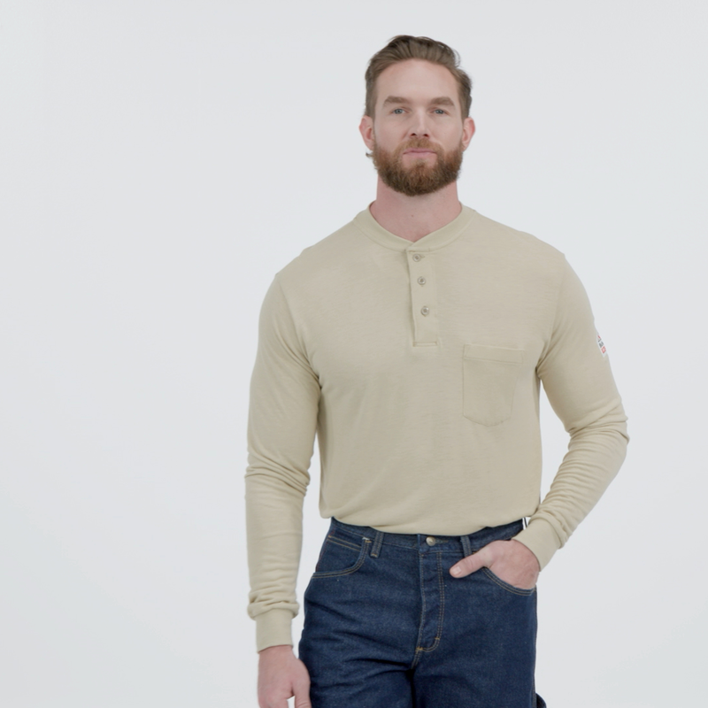 Men's Long Sleeve Lightweight Henley Shirt image number 10