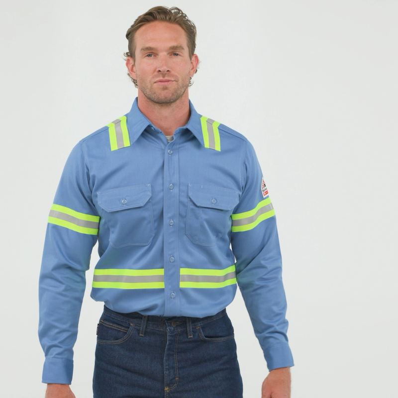 Men's Midweight FR Enhanced Visibility Uniform Shirt image number 8