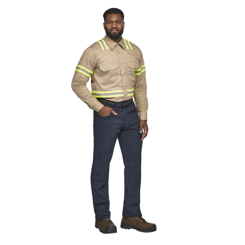 Men's Midweight FR Enhanced Visibility Uniform Shirt image number 5
