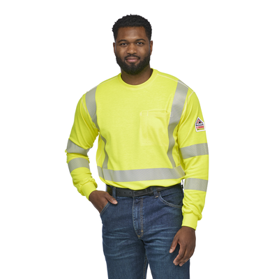 Men's Lightweight FR Hi-Visibility Long Sleeve T-Shirt