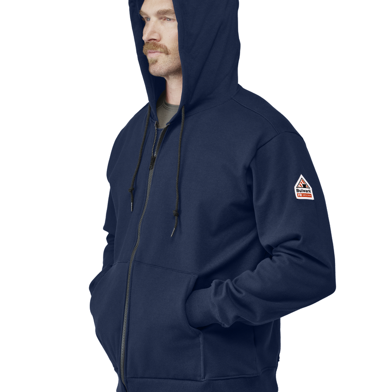 Men's Fleece FR Zip-Front Hooded Sweatshirt image number 9