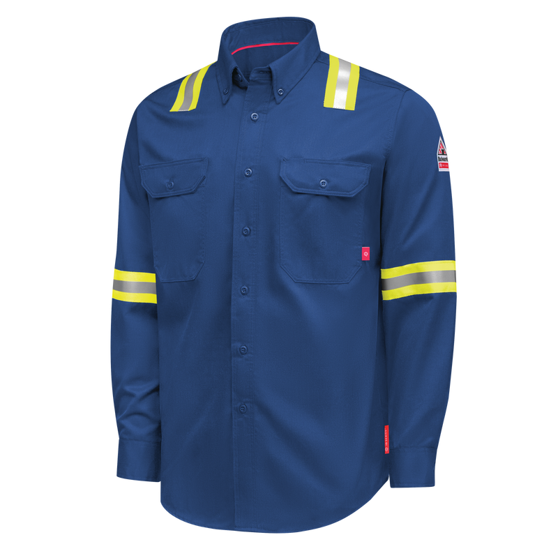 iQ Series Men&rsquo;s Enhanced-Vis Midweight Comfort Woven Shirt image number 3