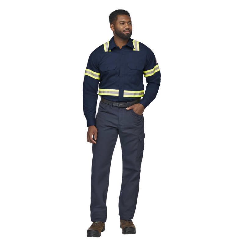 Men's Midweight FR Enhanced Visibility Uniform Shirt image number 2