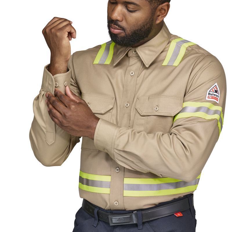 Men's Midweight FR Enhanced Visibility Uniform Shirt image number 7