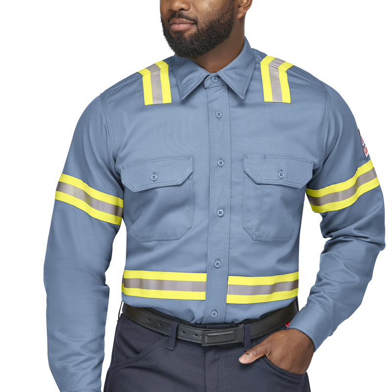 Men's Midweight FR Enhanced Visibility Uniform Shirt image number 7