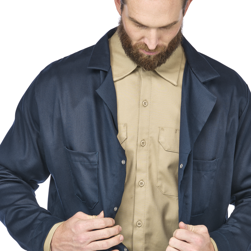 Men's Concealed Snap Front Lab Coat image number 6