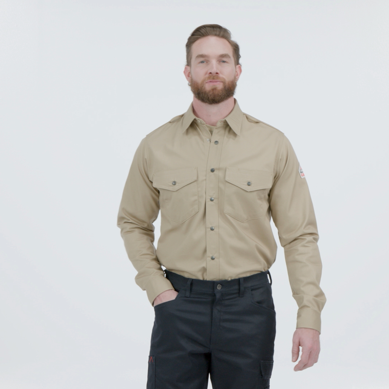 Men's Midweight Excel FR Snap-Front Uniform Shirt image number 13