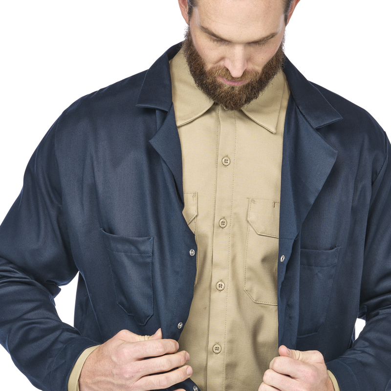 Men's Concealed Snap Front Lab Coat image number 6
