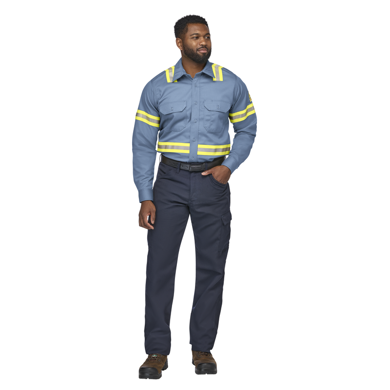 Men's Midweight FR Enhanced Visibility Uniform Shirt image number 2