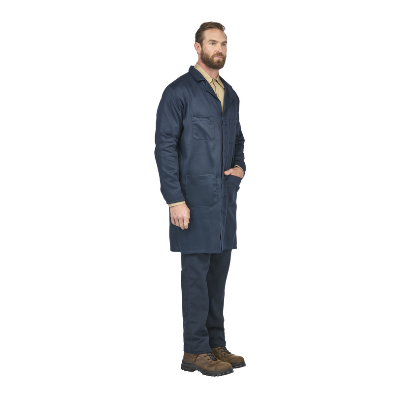 Men's Concealed Snap Front Lab Coat image number 5