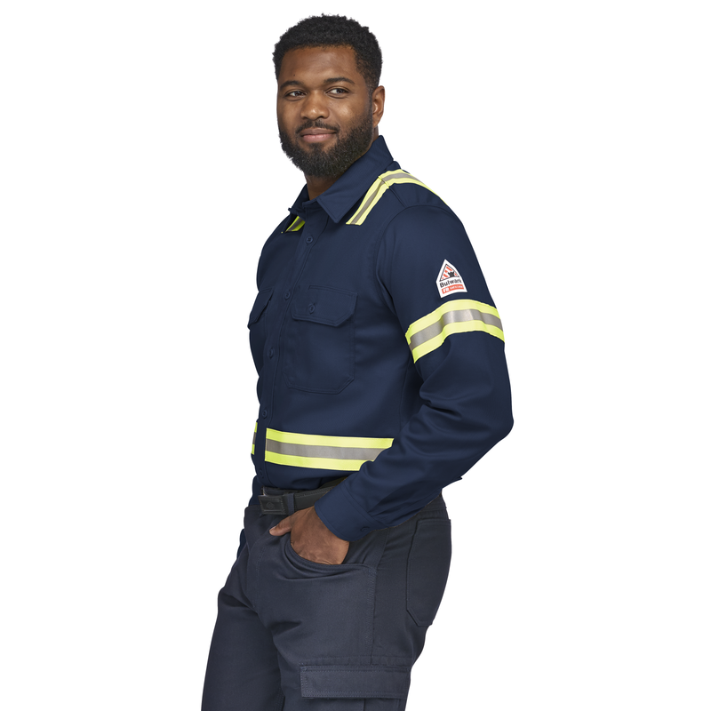 Men's Midweight FR Enhanced Visibility Uniform Shirt image number 2