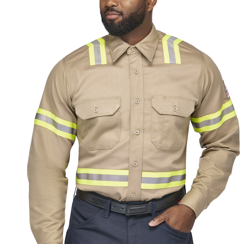 Men's Midweight FR Enhanced Visibility Uniform Shirt image number 6