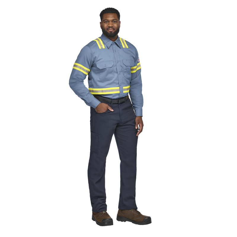 Men's Midweight FR Enhanced Visibility Uniform Shirt image number 5