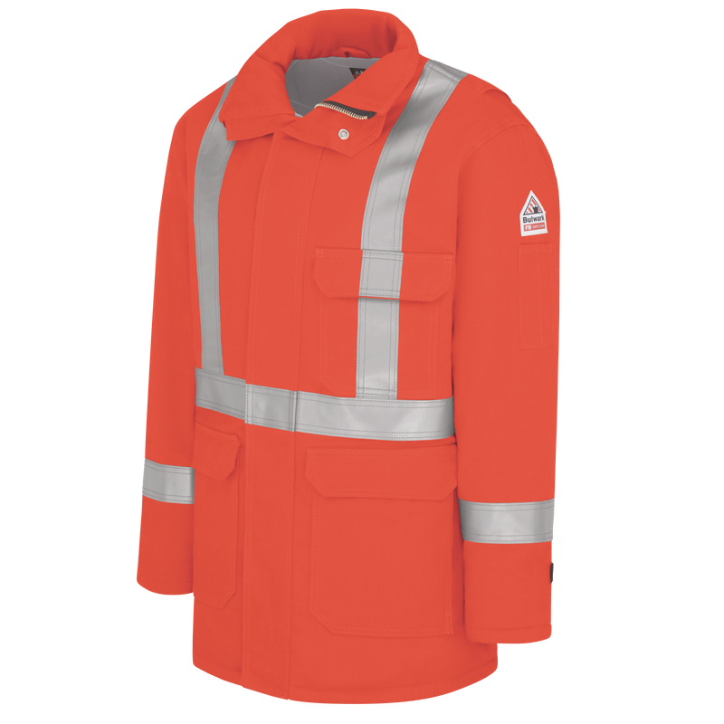 Men's Heavyweight FR Insulated Deluxe Parka with 2" Reflective Striping image number 3