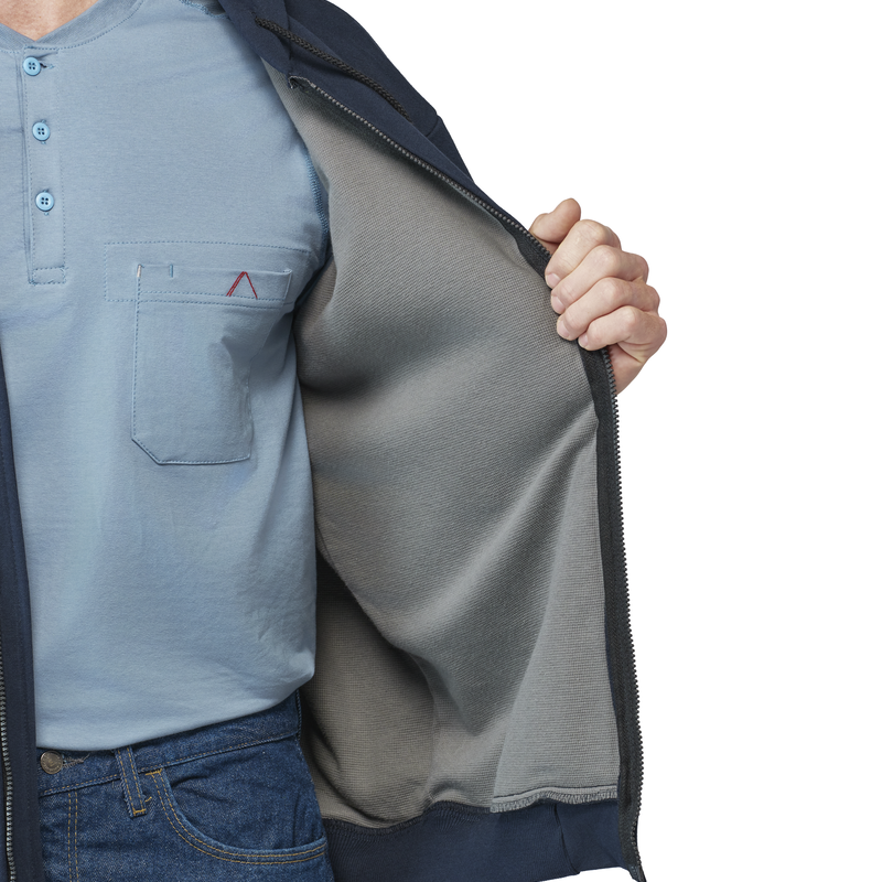 Men's Thermal Lined Zip-Front Hooded Sweatshirt image number 6