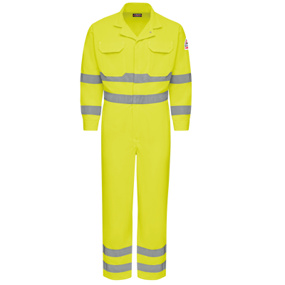 Men's Lightweight FR Hi-Visibility Deluxe Coverall with Reflective Trim