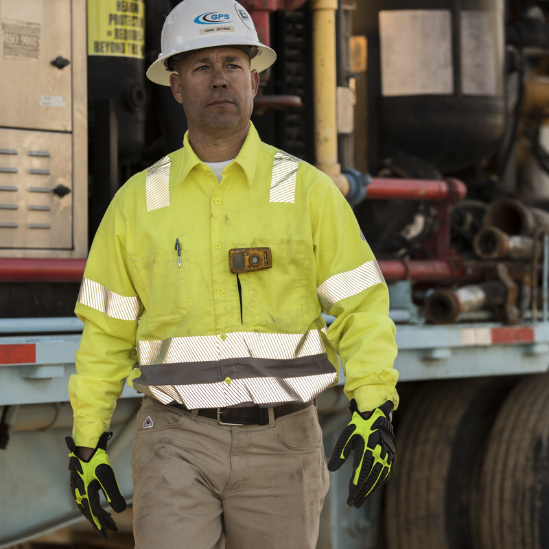 Men's Hi-Visibility Color-Block Uniform Shirt image number 3