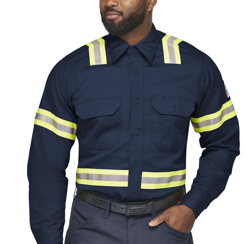 Men's Midweight FR Enhanced Visibility Uniform Shirt image number 7