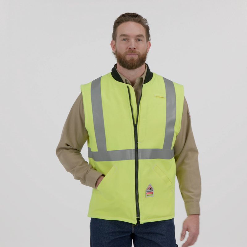 Men's FR Hi-Visibility Insulated Vest image number 12