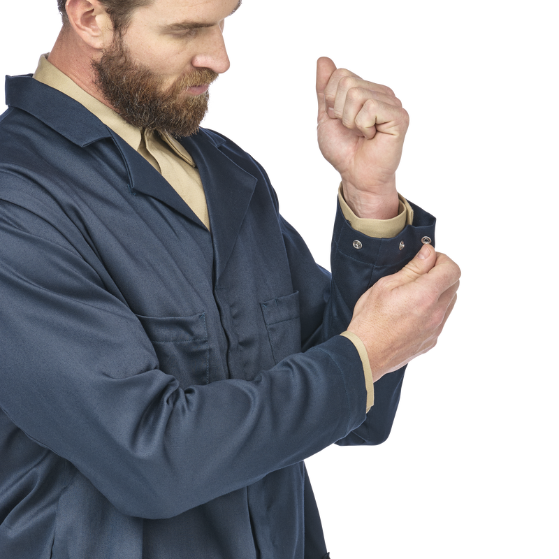 Men's Concealed Snap Front Lab Coat image number 7