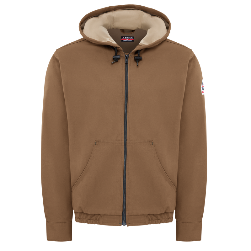 Men's Heavyweight FR Brown Duck Hooded Jacket image number 0
