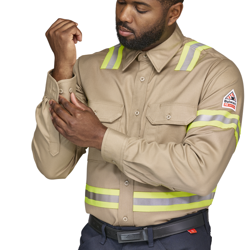 Men's Midweight FR Enhanced Visibility Uniform Shirt image number 7