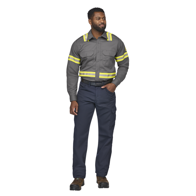 Men's Midweight FR Enhanced Visibility Uniform Shirt image number 2